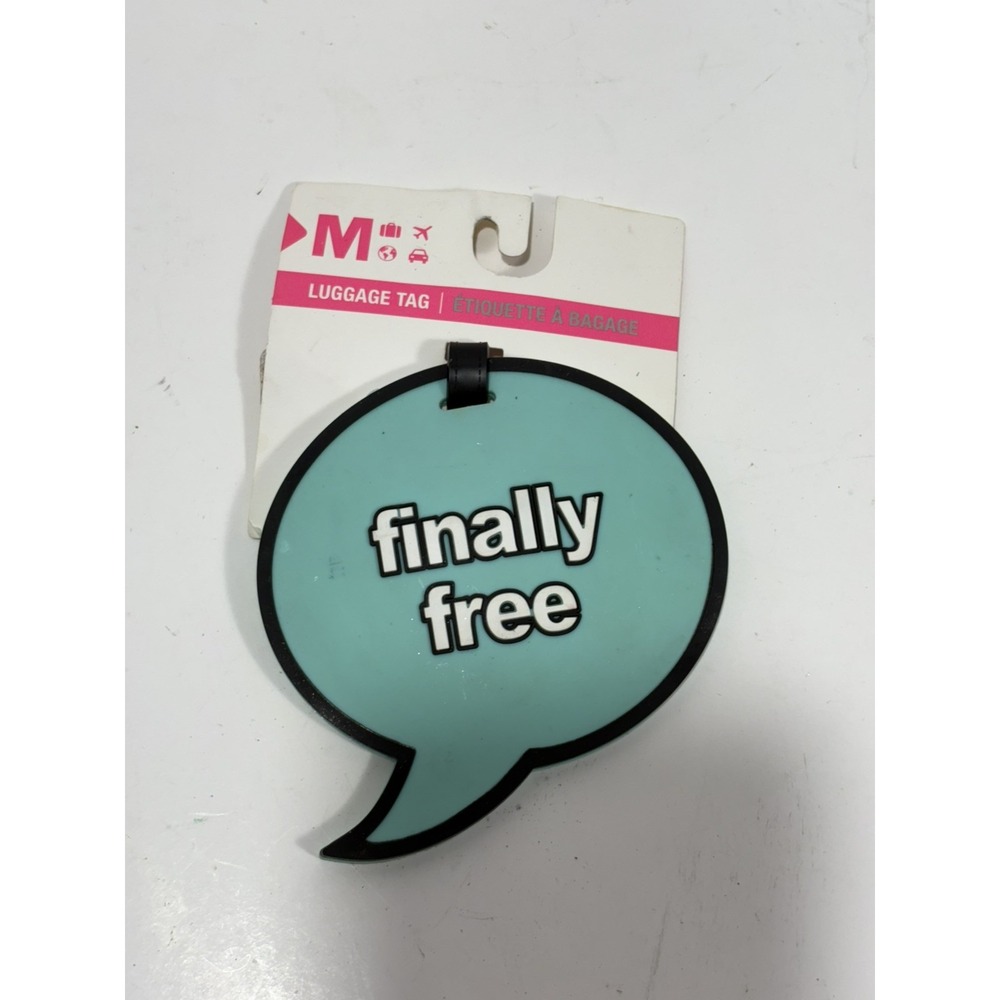 New Luggage Finally Free Silicon Travel Theme Big Luggage Bag Tag‎ Green